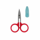 Perfect Scissors Red 3-3/4in Small curved Micro-Serrated Non-slip Blade #KKBPSC