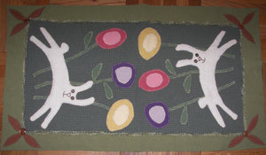 Prim Bunny Wool Rug